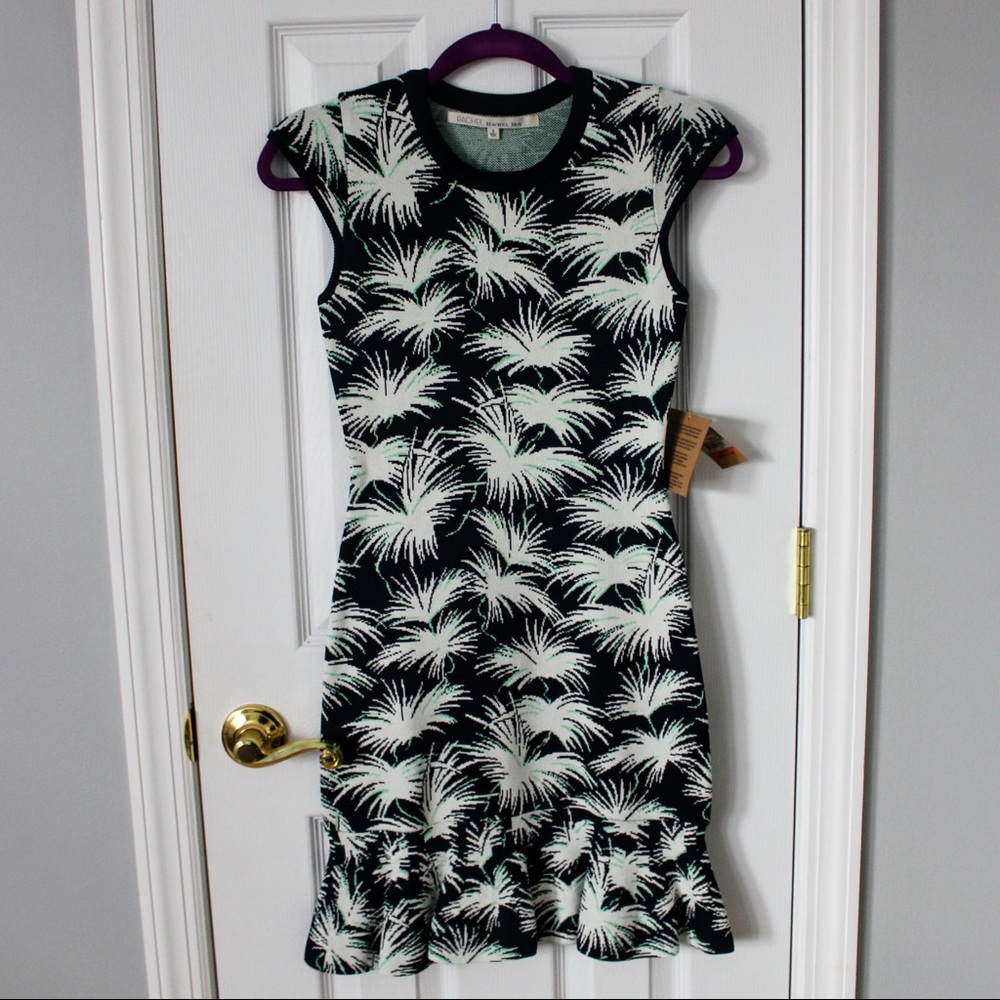 NWT! RACHEL Rachel Roy drop waist palm tree dress